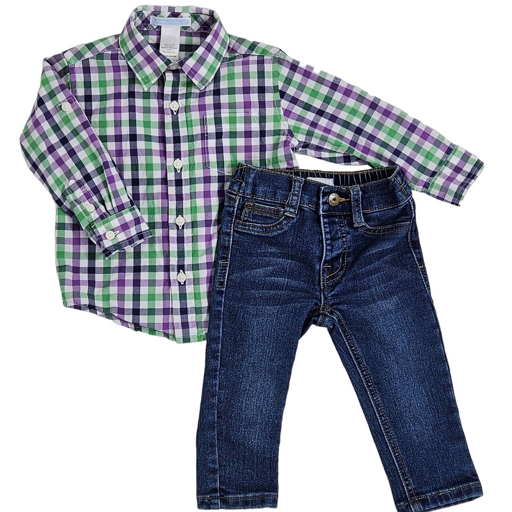 Baby Infant‎ Bundle 12 Months | Janie and Jack Top | Hudson Jeans